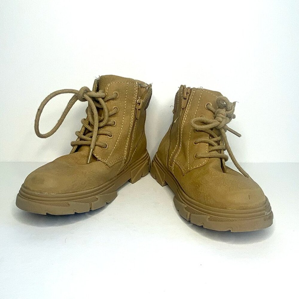 ZARA Unisex Toddler Camel Tan Ankle Boot Zipper: Size 9.5 (EU 26)